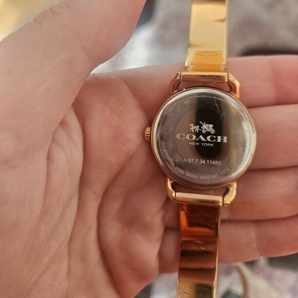 Rose gold coach watch